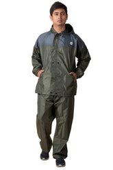 The Dry Cape's Water Ranger: Premium Dual-Tone Raincoat for Men | Bike Riding Waterproof Gear with Reflective Safety & Adjustable Features