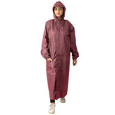 The Dry Cape® Urban Commute Full-Length Raincoat for Women | Waterproof Hooded Raincoat with Zipper + Storm Flap | Backpack Space | Walking Slits for Daily Commute
