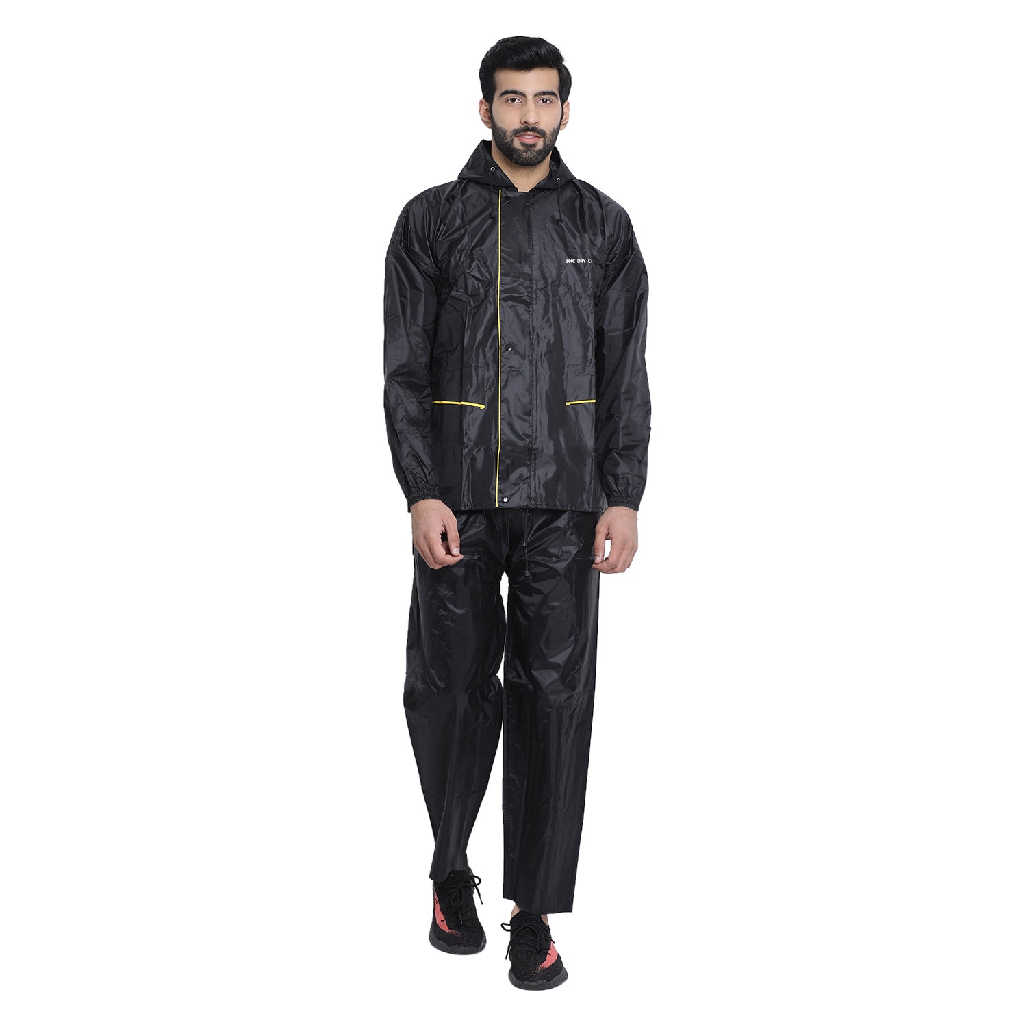 The Dry Cape Galaxy – Men’s Waterproof Raincoat with Dual-Tone Design, CFC Zippers, Adjustable Hood for Biking & Outdoor