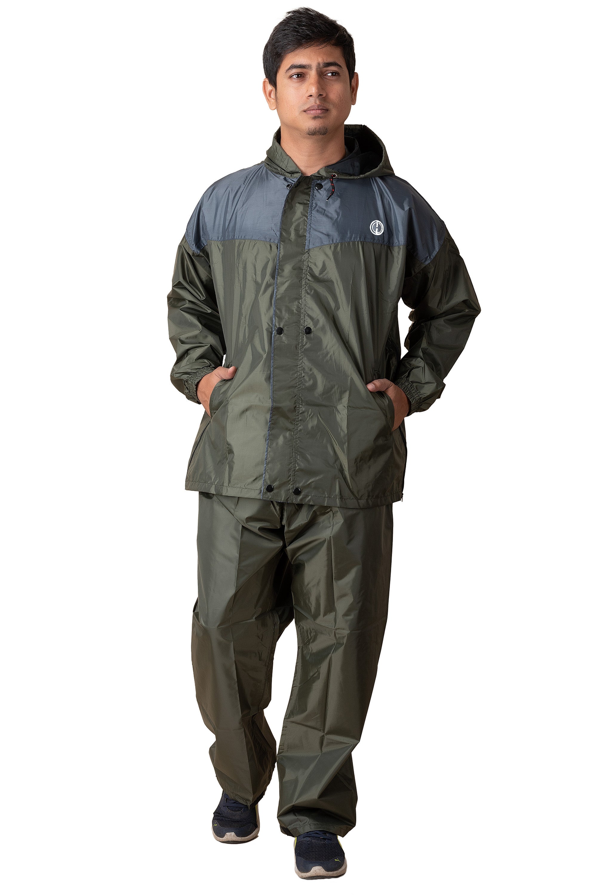 The Dry Cape's Water Ranger: Premium Dual-Tone Raincoat for Men | Bike Riding Waterproof Gear with Reflective Safety & Adjustable Features