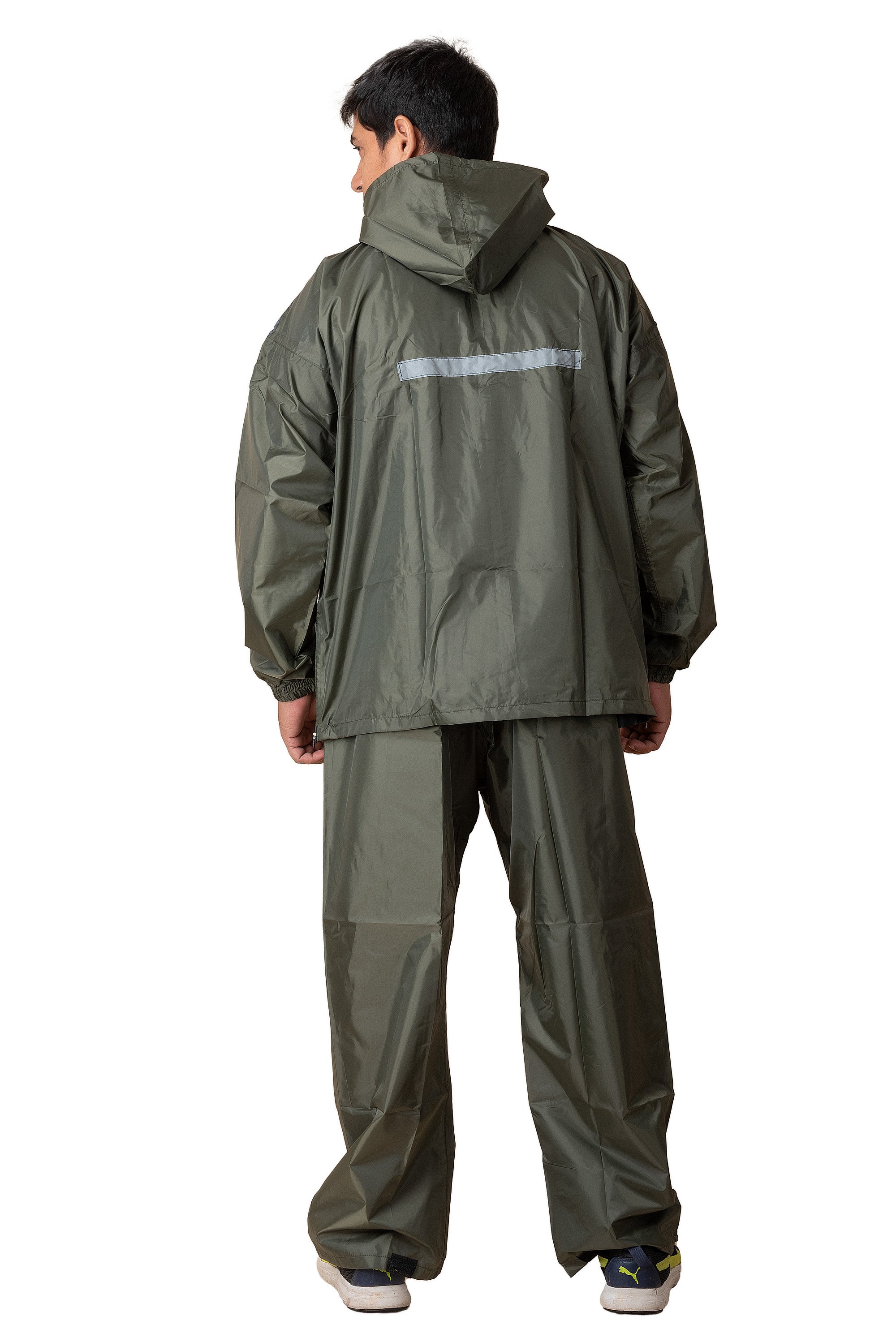 The Dry Cape's Water Ranger: Premium Dual-Tone Raincoat for Men | Bike Riding Waterproof Gear with Reflective Safety & Adjustable Features