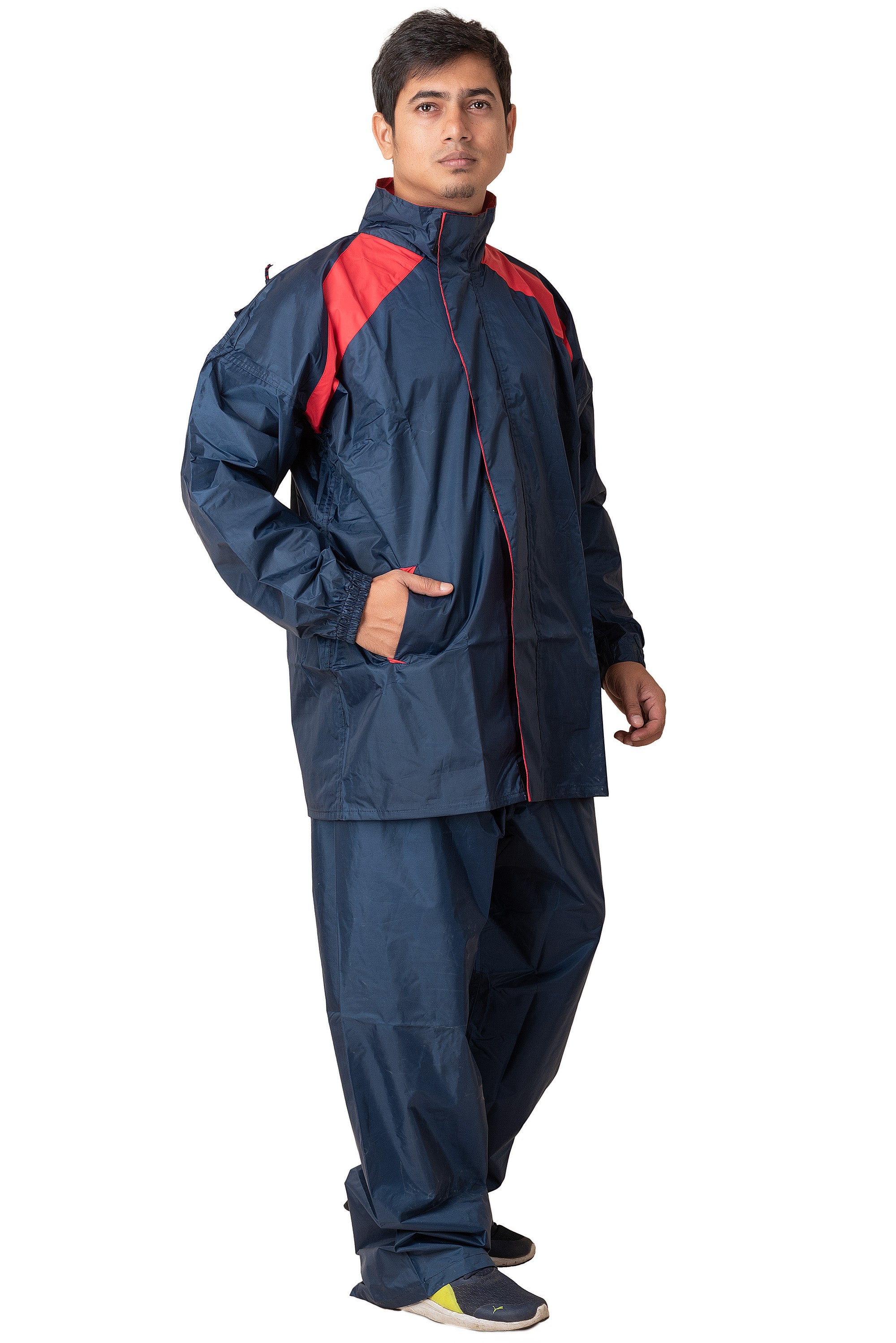 Navy Blue - Red