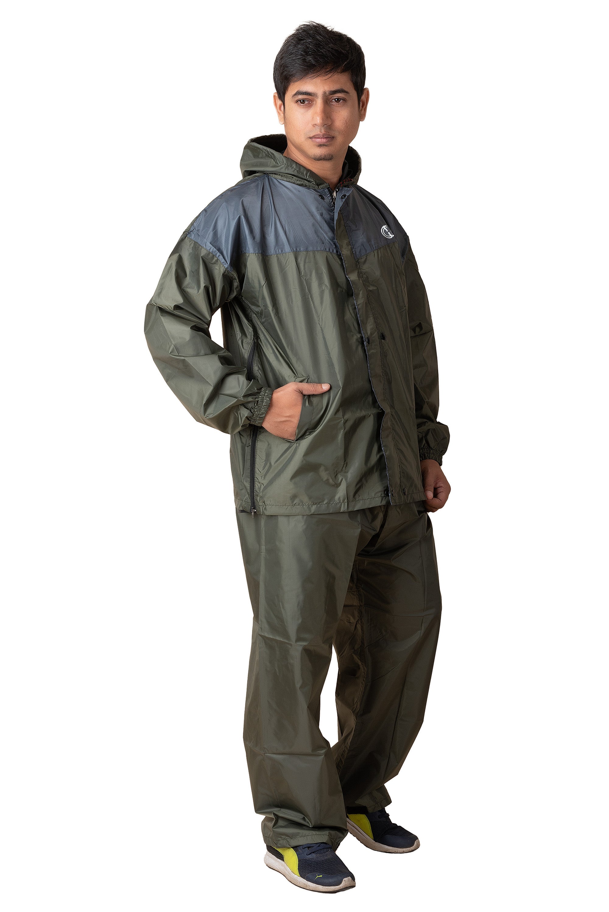 The Dry Cape's Water Ranger: Premium Dual-Tone Raincoat for Men | Bike Riding Waterproof Gear with Reflective Safety & Adjustable Features