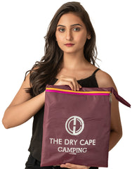 The Dry Cape® Urban Commute Full-Length Raincoat for Women | Waterproof Hooded Raincoat with Zipper + Storm Flap | Backpack Space | Walking Slits for Daily Commute