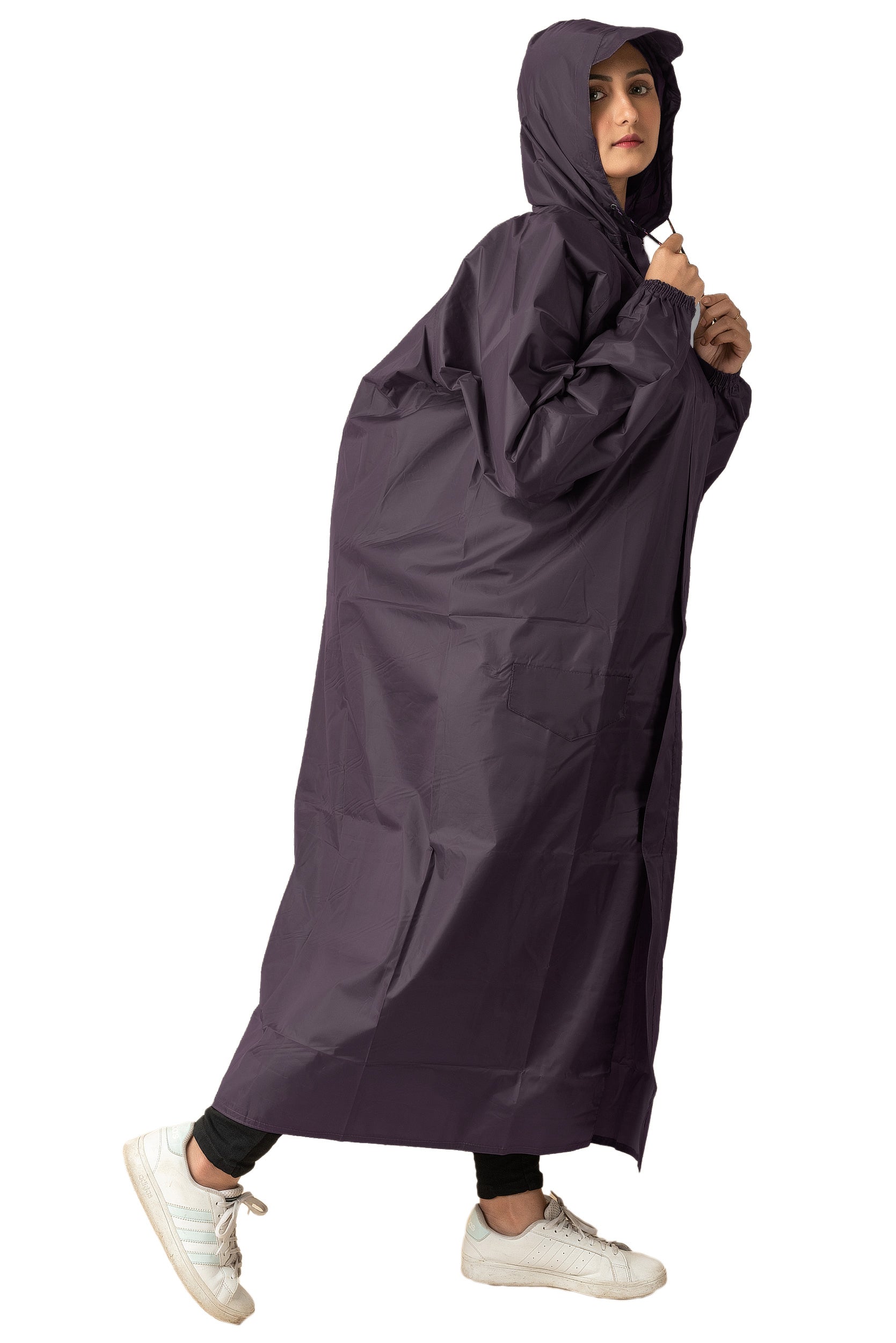 Camper – Waterproof Raincoat for Women, Full-Length with Hood & Bag Cover – Black | The Dry Cape