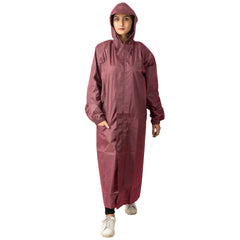The Dry Cape® Urban Commute Full-Length Raincoat for Women | Waterproof Hooded Raincoat with Zipper + Storm Flap | Backpack Space | Walking Slits for Daily Commute