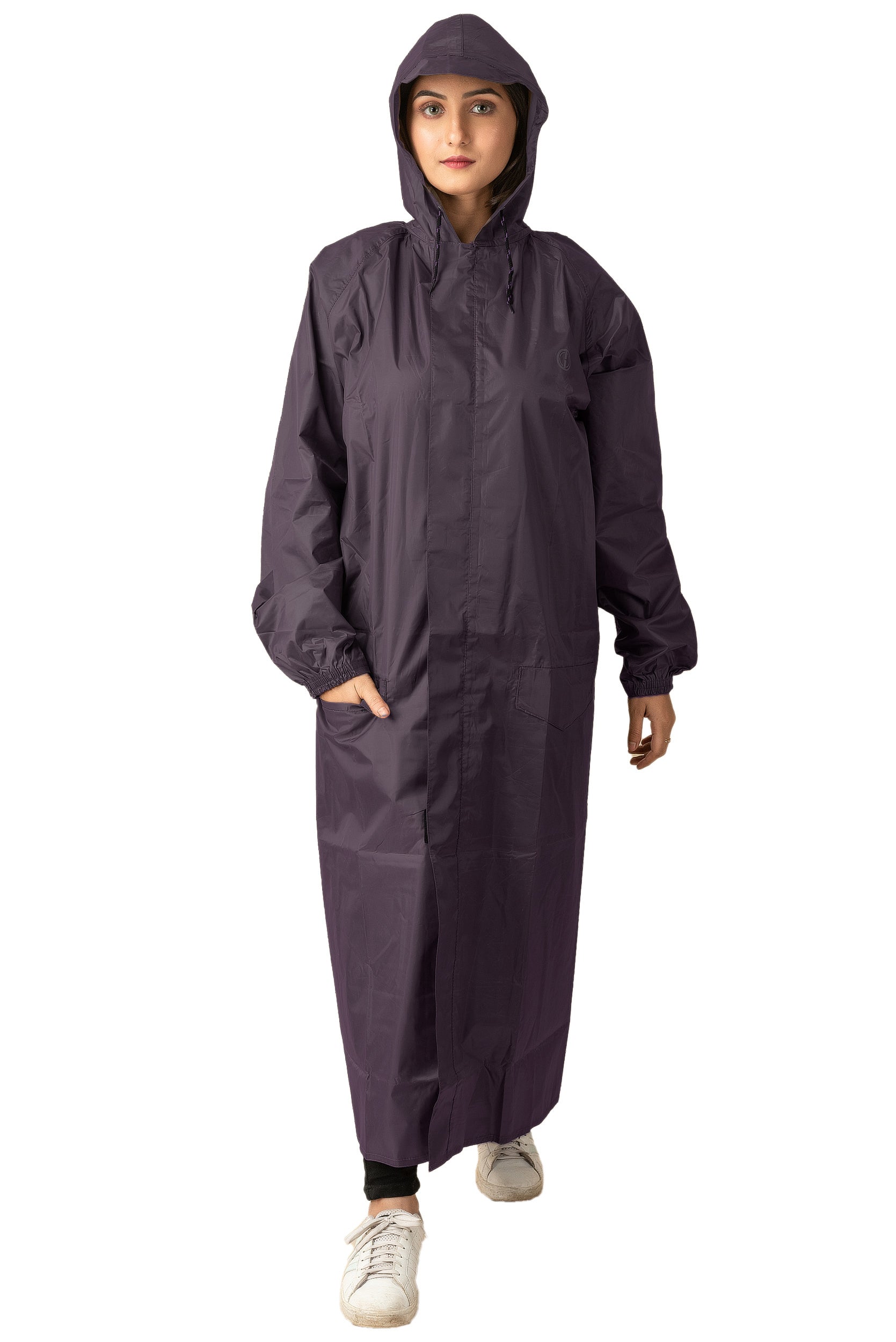 Camper – Waterproof Raincoat for Women, Full-Length with Hood & Bag Cover – Black | The Dry Cape